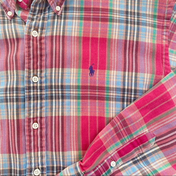 Polo Ralph Lauren Plaid Cotton Twill Shirt SZ L - Picture 2 of 8